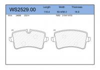 Тормозные колодки JEENICE WS252900 (зад. диск.)